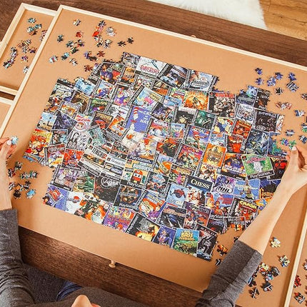 Toynk Video Game Box Collage Puzzle | Jigsaw Puzzle 1000 Pieces for Adults & Kids | Interactive and Fun Brain Teaser for Retro Gaming Enthusiast Featuring Classic PlayStation Box Art | 28x20 Inches