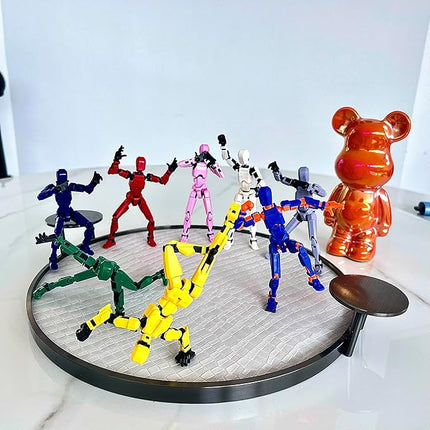 (Assembly Completed) 8 Packs T13 Action Figure Set, Dummy 13 3D Printed Action Figure Toy Gifts for Kids, Robot 13 ActionFigure Full Body Mechanical Doll Christmas Birthday Gift for Boys Girls