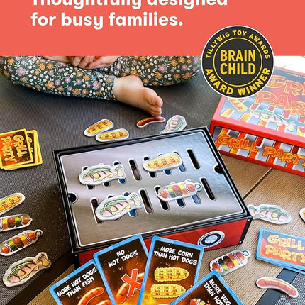 SimplyFun Grill Party - A BBQ Algebra Game for 3rd Grade Math - Engaging and Educational Math Games for Kids Ages 8-12 - 2 to 5 Players - Ages 8 & Up