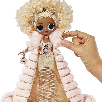 L.O.L. Surprise! Holiday OMG 2021 Collector NYE Queen Fashion Doll with Gold Fashions, Accessories, New Year's Celebration Outfit, Light Up Stand– Gift for Kids & Collectors, Toys Girls Ages 4 5 6 7+