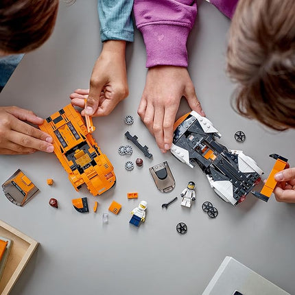 LEGO Speed Champions McLaren Solus GT & McLaren F1 LM 76918, Featuring 2 Iconic Race Car Toys, Hypercar Model Building Kit, Collectible 2023 Set, Great Kid-Friendly Gift for Boys and Girls Ages 9+