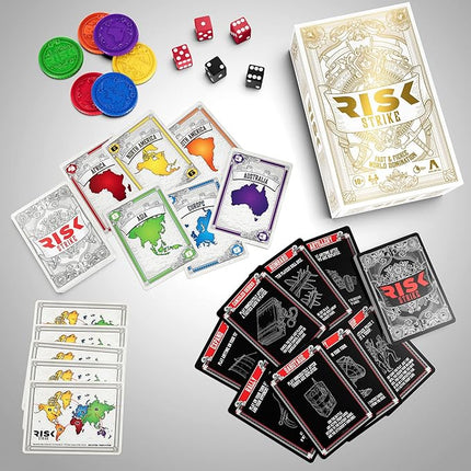 Hasbro Gaming Risk Strike Cards and Dice Game for Adults, Teens, and Kids, Quick-Playing Strategy Game, 2-5 Players, 20 Min. Average, Fun Summer Activities, Vacation Travel Essentials, Ages 10+