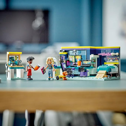 LEGO Friends Nova's Room Gaming Themed Bedroom Playset 41755, Collectible Toy with Zac Mini-Doll and Pickle The Dog, Small Gift Idea for Kids 6 and Up