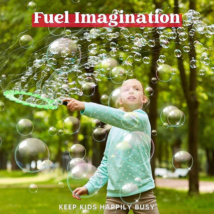 JOYIN Big Bubble Wands Set, 18" Giant Bubble Maker with Tray Bulk for Kids Adults Gifts, Summer Outside Toys, Easter Basket Stuffers, Birthday Party Favors