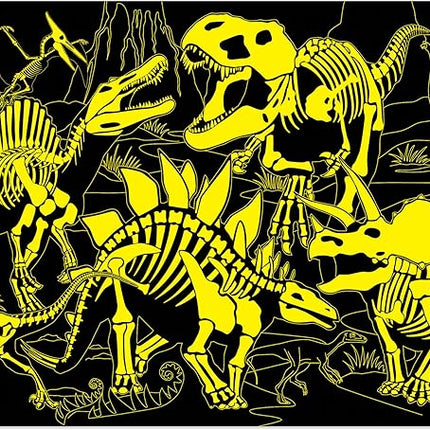 The Learning Journey Puzzle Doubles Glow in the Dark - Dinos - 100 Piece Glow in the Dark Preschool Puzzle (3 x 2 feet) - Educational Gifts for Boys & Girls Ages 3 and Up (787533)