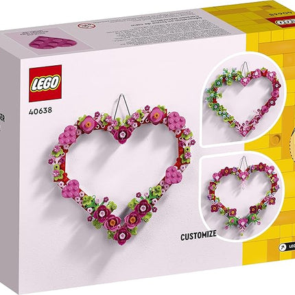 LEGO Heart Ornament Building Toy Set - Fun Arts and Crafts Idea for Girls and Boys, Ages 9+ - Gift for Kids - Display on The Wall as Home Decoration - 40638