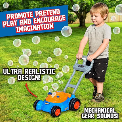 Hot Wheels™ Bubble Lawn Mower for Toddlers, Bubble Blowing Machines, Indoor/Outdoor Gardening Toy, Birthday Gift for Prechool Girls and Boys, No Batteries Required, Includes Bubble Solution, 2+
