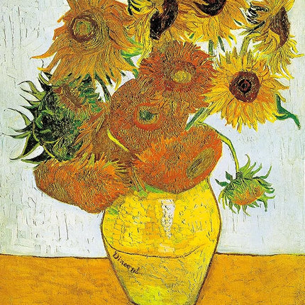 100 Piece Puzzles for Kids Sunflowers by Vincent Van Gogh Puzzle Famous Oil Painting 100 Pieces Puzzles for Adults Seniors Elderly Classic Art Puzzles 100 Piece for Kids Ages 6-10