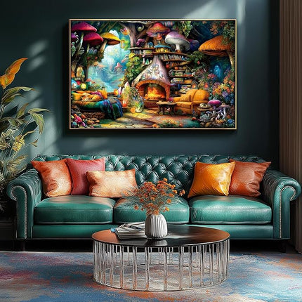 Blueforest 1000 Piece Jigsaw Puzzle for Adults - Magical Forest Living Room Scene, Intermediate Difficult Puzzle with Premium Cardboard, 27.5"x19.7" Size for Relaxation, Family Bonding & Gifting