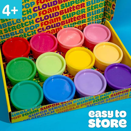 Play-Doh Super Stretch 12-Pack Playdoh Variety Kit, Kids Gifts, Popular Toys, Party Favors for Ages 8-12, Bulk Compound Packs