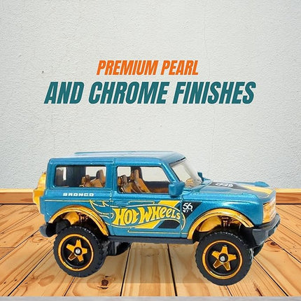 Worldwide Nutrition Bundle Compatible with Hotwheels 56th Anniversary Special Edition '21 Ford Bronco Diecast Model in Pearl & Chrome