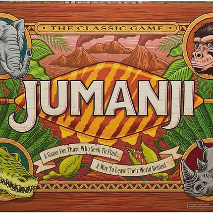 Spin Master Games, Jumanji 30th Anniversary Edition, The Classic Thrilling Adventure Family Board Game Based on The Action-Comedy Movie, Updated Jungle Challenges, 2-4 Players, for Ages 6 & Up