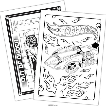 Hot Wheels 48 Page Coloring and Activity Book with Temporary Tattoos, 59068 Bendon