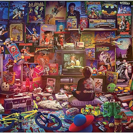 an Afternoon in The 80s Retro 1000-Piece Jigsaw Puzzle by Rachid Lotf | Brain Teaser Activity for Kids and Adults | 28 x 20 Inches