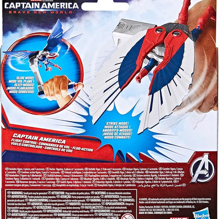 Marvel Epic Hero Series Captain America: Brave New World Flight Control Action Figure with Accessory, Super Hero Toys for Kids Ages 4+