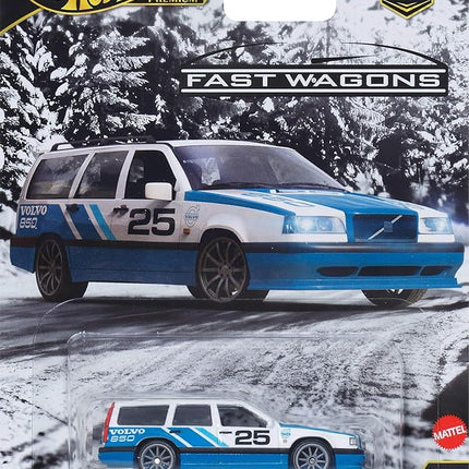 Hot Wheels Premium Car Culture Collectible Toy Car, 1:64 Scale Die-Cast Volvo 850 Estate, Fast Wagons Vehicle with Real Riders Tires