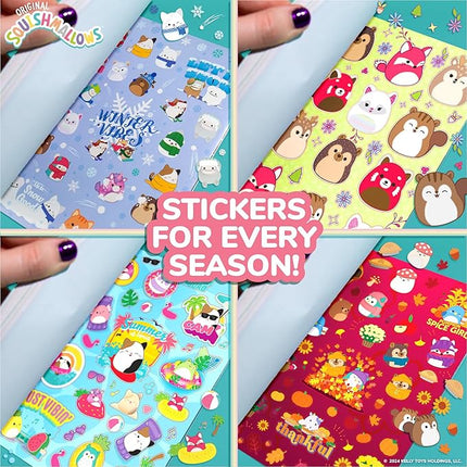 Original Squishmallows 2000+ One of a Kind Sticker Book, 43 Sticker Sheets, Kawaii Squishmallows Stickers for Water Bottle, Notebooks, Party Favor Bags, Cute Stickers & Sticker Books for Kids Ages 4-8