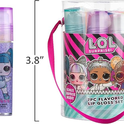 L.O.L. Surprise! Party Favors - 7PC Lip Gloss Canister with Bonus Stickers Party favor