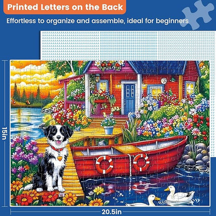 300 Piece Puzzles for Adults,Unique Cute Dog Jigsaw Puzzles 300 Pieces for Adults Kids Seniors,Animal Pet Lover Puzzle for Kids Ages 8-10 10-12,Challenging Puzzles Perfect for Game Nights,20.5*15 In