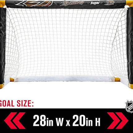 Franklin Sports NHL Mini Hockey Set - Kids Indoor Knee Hockey Goal, Ball, + 2 Stick Combo - Youth Team Indoor Toy Set - Official - Ages 3+