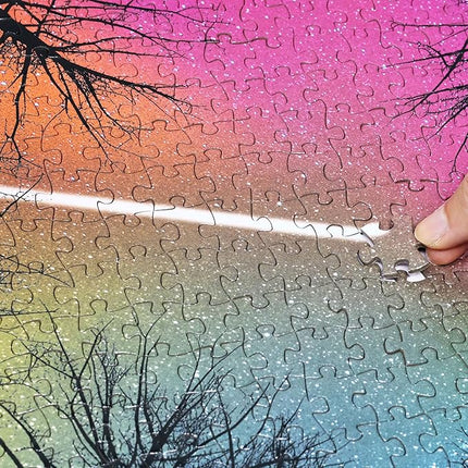 Think2Master Hard Impossible Challenging The Enchanted Forest 1000 Pieces Large Format Jigsaw Puzzle for Kids 12+, Teens, Adults & Families. Beautiful Vibrant Gradient Artwork Size: 26.8” X 18.9”