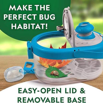 National Geographic Bug Catcher Kit for Kids - Kids Bug Habitat with Magnified Viewer, Bug Catcher, Tweezers & Learning Guide, Insect Habitat, Outdoor Toys, Kids Bug Catching Kit, Bug Box