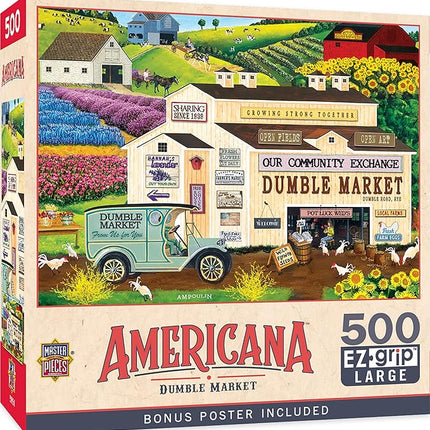 MasterPieces Dumble Market Jigsaw Puzzle - 500 Piece EZ Grip Puzzle for Adults - Ages 14+