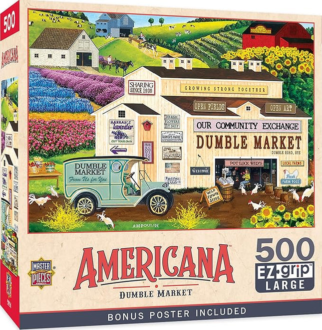 MasterPieces Dumble Market Jigsaw Puzzle - 500 Piece EZ Grip Puzzle for Adults - Ages 14+