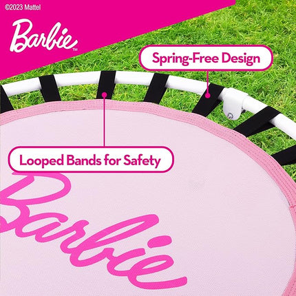 Barbie Hearts Indoor Mini Trampoline with Handle for Toddlers
