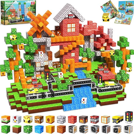 150 PCS Magnetic Blocks - Building Block for Kids Ages 4-8, Magnet Blocks Cubes Tiles Constructions Toys Girl Boy, STEM Educational Montessori Stacking Toy, Sensory Play Game Preschool Learning Gifts