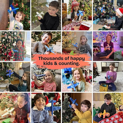 Stocking Stuffer Gifts For Boys&Girls: Foam Airplane Toy Glider Plane Styrofoam Airplanes for Kids. Launcher Air Planes Outdoor Army Toys. Military Gliders Game & Stocking Stuffers for All Ages