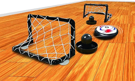O2 Hockey - Table Top Hockey Game Set for Kids & Family. 2 Players Portable & Fast-Paced Fun Sport Game for Ages 3+ Boys & Girls. Electronic Air Puck, Strikers & Nets Included.