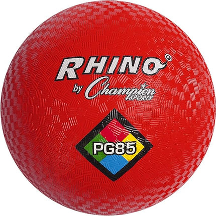 Champion Sports Rhino Playground Balls 8.5" D - Two Ply, Nylon Wound, Red (Set of 1 Ball)
