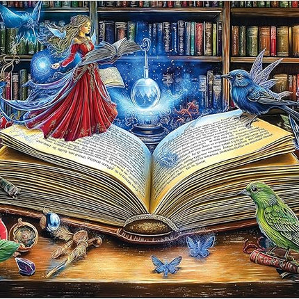 Blueforest 1000 Piece Jigsaw Puzzle for Adults, Magical Book Art Puzzle, Challenging Fun Unique Adult Puzzles for Relaxation & Wall Decor 27.5x19.7 Inch