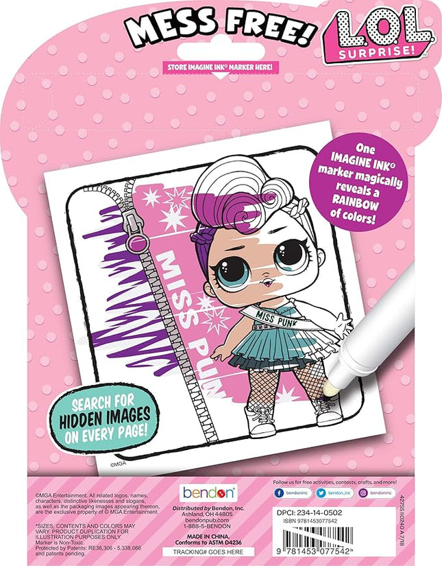 Bendon L.O.L. Surprise Imagine Ink Magic Ink Picture, Game & Activity Book 42755,Multicolor