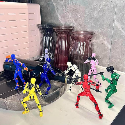 (Assembly Completed) 8 Packs T13 Action Figure Set, Dummy 13 3D Printed Action Figure Toy Gifts for Kids, Robot 13 ActionFigure Full Body Mechanical Doll Christmas Birthday Gift for Boys Girls