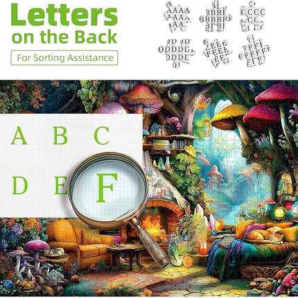 Blueforest 1000 Piece Jigsaw Puzzle for Adults - Magical Forest Living Room Scene, Intermediate Difficult Puzzle with Premium Cardboard, 27.5"x19.7" Size for Relaxation, Family Bonding & Gifting