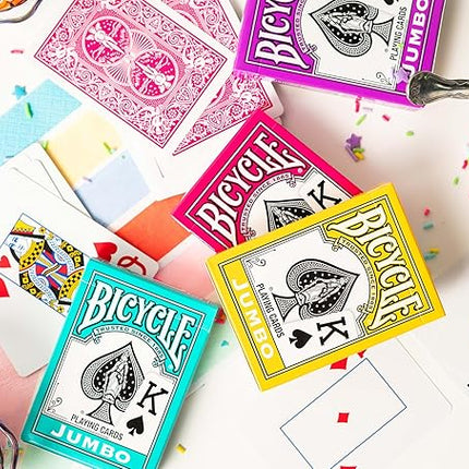 Bicycle Nertz Card Game (Solitaire) , 8 Decks of Jumbo Index Playing Cards, Fast-Paced Multiplayer Family Card Game for Kids and Adults, Classic Bicycle Cards, Up to 8 Players