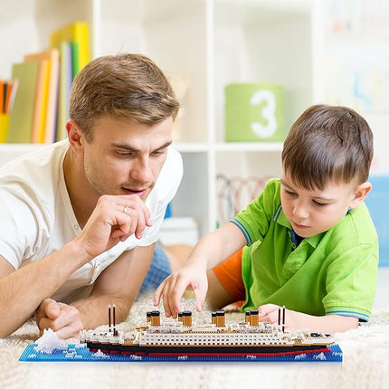 Titanic Ship Model Building Block Set for Adults Cruise Ship MIicro Blocks DIY Educational Toys for Kids Ages of 14+ 1872 Pieces