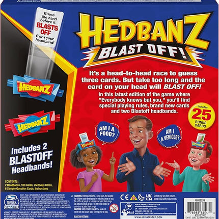 Spin Master Games Hedbanz Blast Off! Guessing Game with 25 Bonus Cards, Family Game Night for Kids and Families Ages 6 and up (Amazon Exclusive)