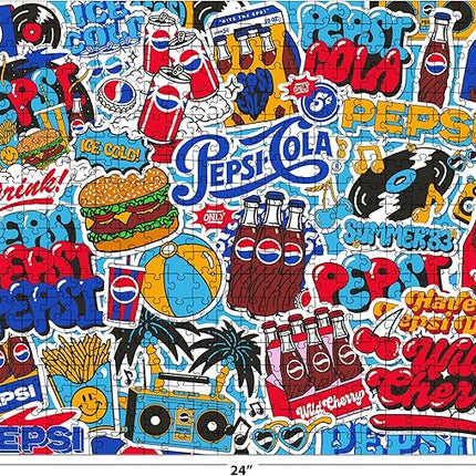 RoseArt - Snack Assortment - Pepsi Cola - 500 Piece Jigsaw Puzzle, Nostalgic Pepsi Design for Adults