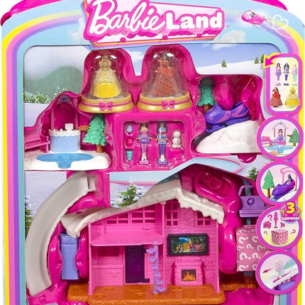 Barbie Mini BarbieLand Bundle Including 2 Holiday Dolls, 3 Snow Playsets, 3 Other 1.5-inch Dolls