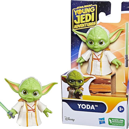 Star Wars: Young Jedi Adventures Yoda Action Figure, 3-Inch-Tall Toys, Preschool Toys for 3 Year Old Boys & Girls