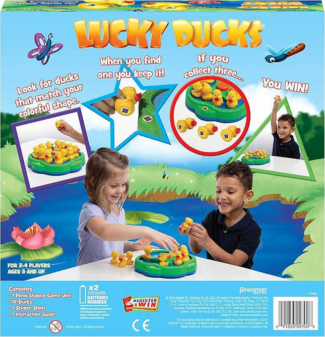 Pressman Lucky Ducks -- The Memory and Matching Game that Moves, 5"