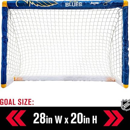 Franklin Sports NHL Mini Hockey Set - Kids Indoor Knee Hockey Goal, Ball, + 2 Stick Combo - Youth Team Indoor Toy Set - Official - Ages 3+