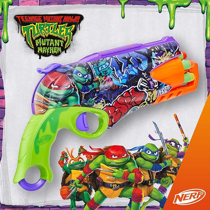 Nerf Teenage Mutant Ninja Turtles Blaster, 10 Elite Darts, Toy Foam Blasters, Ages 8 and Up