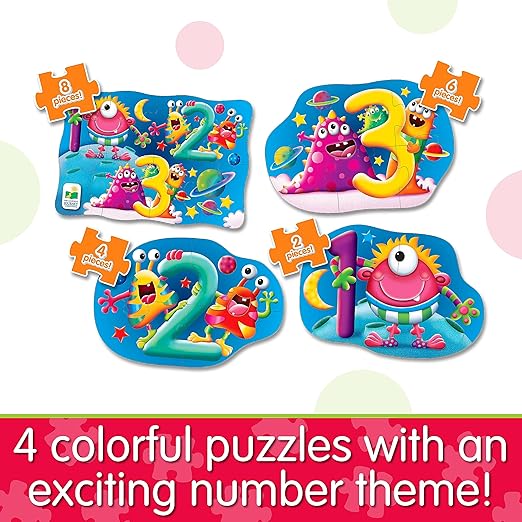 The Learning Journey My First 4-in-A-Box Puzzle - 123 - Puzzles for 2 Year Olds - STEM Educational Toddler Toys & Gifts for Boys & Girls Ages 2 and Up - Award Winning Puzzles