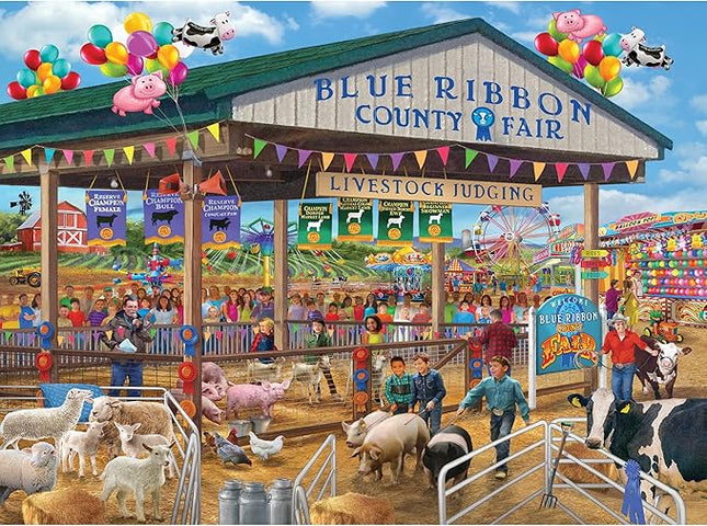 RoseArt - Chris Bigelow - Blue Ribbon County Fair - 1000 Piece Jigsaw Puzzle for Adults