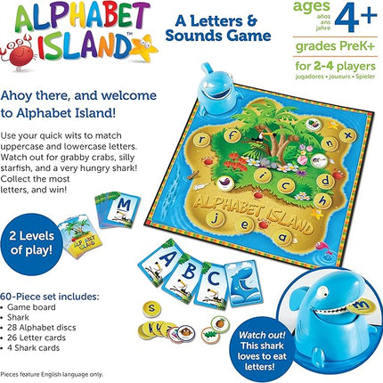 Learning Resources Alphabet Island a Letter & Sounds Game - Montessori ABC Toys, Ages 4+