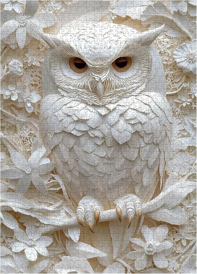 1000Piece Owl Jigsaw Puzzle for Adults - Challenging Jigsaw Puzzles for Relaxation & Brain Exercise, Premium Quality Adult Puzzle Game for Family Nights(Owl-S)